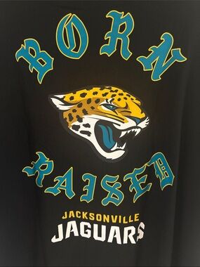 Limited Edition BORN X RAISED with NFL Jacksonville Jaguars Black Tee